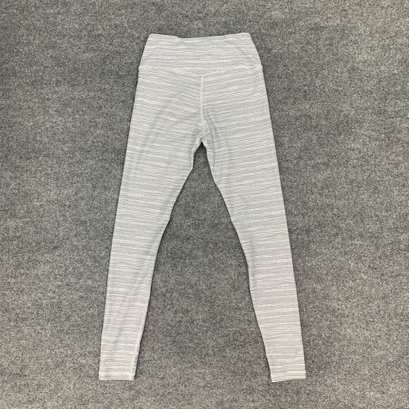 Allfenix Striped Legging Womens XS Extra Small White Black High Rise Pull On - Picture 7 of 9